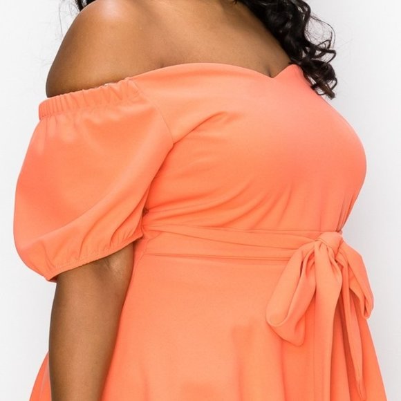 Gorgeous off the shoulder asymmetric hem Top - Picture 2 of 4